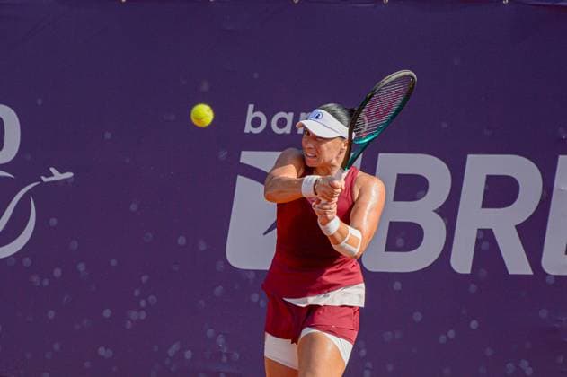 Rio Ladies Open - Quarterfinals - Sada Nahimana vs. Ekaterine Gorgodze rio de janeiro (rj), 10 17 2025 - wta125 brasil rioladiesopen rj - player ekaterine gorgodze performing a shot during a match valid for the quarterfinals of the rio ladies open 2025 held at techset academy in the city of rio de janeiro, this friday, october 17, 2025. (Foto: Gabby Costa Thenews2 imago images) SPO  Copyright: xGabbyxCostax