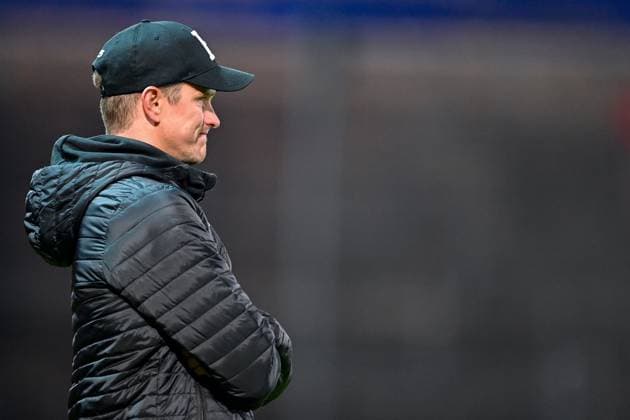 Trainer Sven Bender (Unterhaching) Einzelbild, Aktion, Action, 17.10.2025, Unterhaching (Deutschland), Fussball, Regionalliga Bayern, SpVgg Unterhaching - SpVgg Bayreuth
