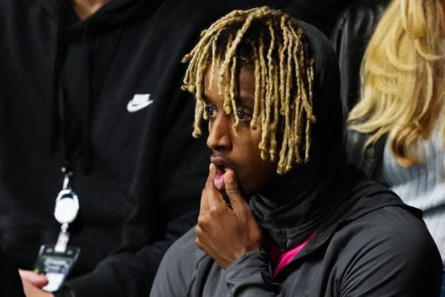 STOCKHOLM, SWEDEN 20251017 Swedish tennis player Mikael Ymer watches the quarterfinal match where his older brother, Elias Ymer, Sweden, meets Denis Shapovalov, Canada, during the BNP Paribas Nordic Open tennis tournament at the Royal Tennis Hall. STOCKHOLM SWEDEN x11288x