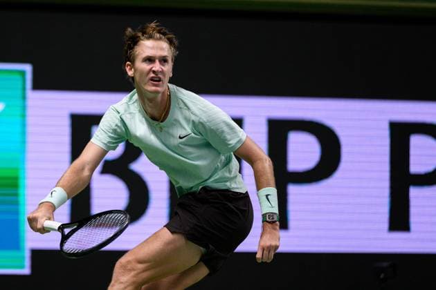 251017 Sebastian Korda of USA in a men s single quarter final tennis match during day 7 of the Nordic Open on October 17, 2025 in Stockholm. Photo: Simon Hastegard BILDBYRAN kod SH SH0654 tennis nordic open 7 bbeng Copyright: SIMONxHASTEGARD BB251017SH068