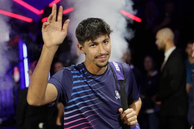TENNIS - ATP, Tennis Herren Erste Bank Open VIENNA,AUSTRIA,17.OCT.25 - TENNIS - ATP World Tour, Erste Bank Open, Red Bull BassLine. Image shows Alexei Popyrin (AUS).  GEPAxpictures xWalterxLuger