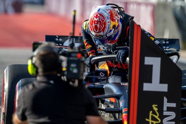 AUSTIN, TEXAS, UNITED STATES: Max Verstappen, racing for the Red Bull Racing team during the 2025 Formula 1 United States Grand Prix at the Circuit of the Americas in Austin, Texas, United States