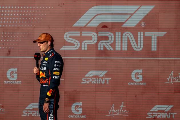 AUSTIN, TEXAS, UNITED STATES: Max Verstappen, racing for the Red Bull Racing team during the 2025 Formula 1 United States Grand Prix at the Circuit of the Americas in Austin, Texas, United States