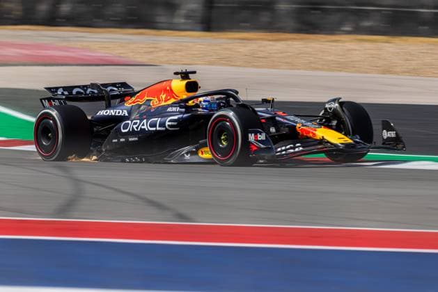 October 17, 2025, Austin, Texas, USA: Oracle Red Bull Racing driver Max Verstappen (1) of Team Netherlands in action during the Formula 1 MSC Cruises United States Grand Prix practice, at the Circuit of the Americas racetrack, in Austin, Texas. Austin USA - ZUMAw300 20251017_zaf_w300_011 Copyright: xDanxWozniakx