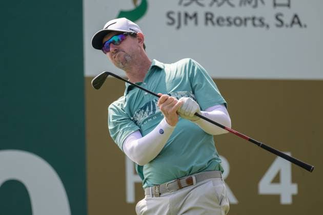 October 18, 2025, Macao, Macao Sar, China: Macau Open Golf , Macau Golf and Country Club Coloane, Macao, China Australian player, Brett Rankin, finishes Day 3 at -14 putting him 2 strokes behind the leader Sarit Suwannarut from Thailand on -16. On the 10th tee. Macao China - ZUMAr144 20251018_zap_r144_027 Copyright: xJaynexRussellx
