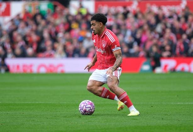 Morgan Gibbs-White of Nottingham Forest runs with the ball during the Premier league football match between Nottingham Forest and Chelsea FC at City Ground in Nottingham. Copyright: xPaulxBonser SportsxPressxPhotox Sportspressphoto_SPR43821
