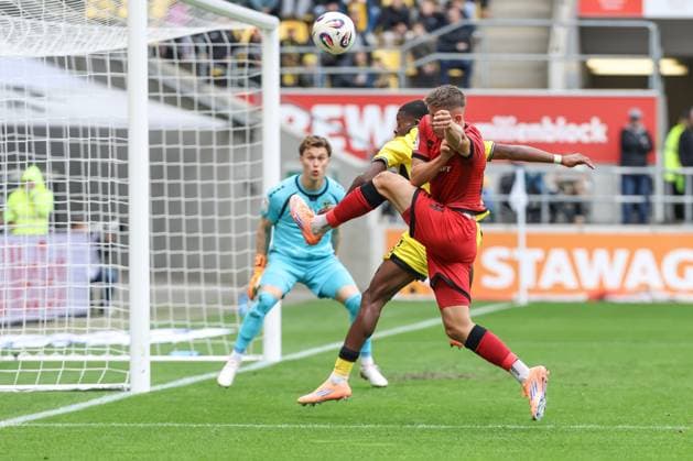 3. Liga; Alemannia Aachen - FC Ingolstadt 04; tccvGustav Christensen (24, FCI) Torwart Olschowsky Jan (1 AA) 3. Liga - FC Ingolstadt 04 Saison 2025 2026 Alemannia Aachen