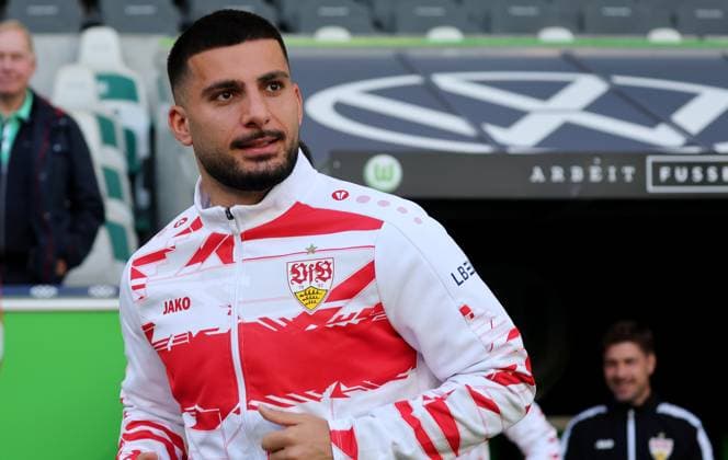 18.10.2025, Deutschland, Wolfsburg, Fußball Bundesliga, Saison 2025 2026, VfL Wolfsburg vs. VfB Stuttgart, Deniz Undav (VfB)