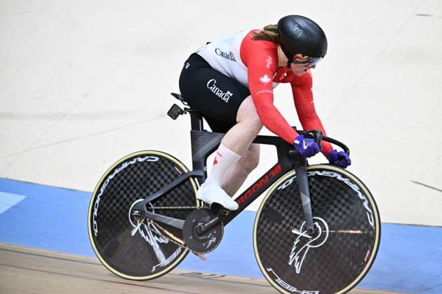 2025 UCI Para-Cycling Track World Championships Picture by Simon Wilkinson SWpix.com - 18 10 2025 - Cycling - 2025 UCI Para-Cycling Track World Championships - Rio Olympic Velodrome, Rio de Janeiro, Brazil - WC4 Sprint 200m Flying Start Qualifying - Kate O Brien (Canada) Copyright: x xSWpix.comx(t axPhotographyxHubxLtd)xSimonxWilkinson SWpix.comx SWP-3030-9939