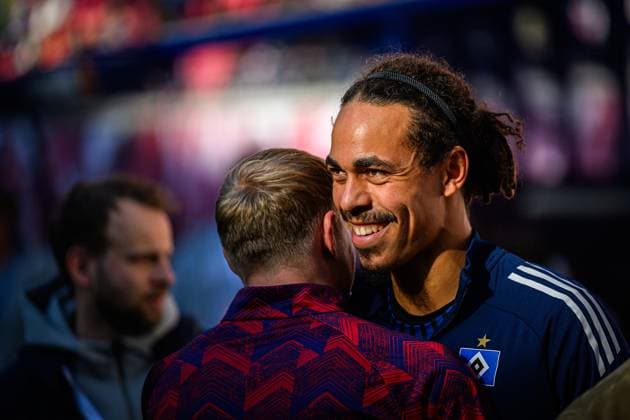Fußball I Herren I Saison 2025-2026 I Bundesliga I 7. Spieltag I RB Leipzig - Hamburger SV I 18.10.2025 Yussuf Poulsen (15, Hamburger SV) Leipzig Red Bull Arena Sachsen Deutschland Copyright: xLobecax xHenningxRohlfsx