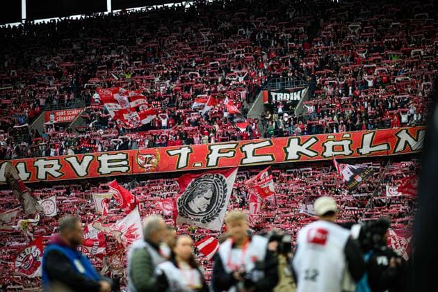 COLOGNE, GERMANY - 18 OCTOBER, 2025: Fans - The football match of Bundesliga 1. FC Koeln vs FC Augsburg at Rhein Energie Stadion.  Copyright: xVITALIIxKLIUIEVx