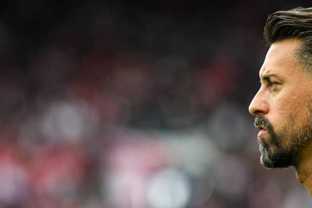 COLOGNE, GERMANY - 18 OCTOBER, 2025: Sandro Wagner - The football match of Bundesliga 1. FC Koeln vs FC Augsburg at Rhein Energie Stadion.  Copyright: xVITALIIxKLIUIEVx