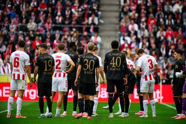 COLOGNE, GERMANY - 18 OCTOBER, 2025: - The football match of Bundesliga 1. FC Koeln vs FC Augsburg at Rhein Energie Stadion.  Copyright: xVITALIIxKLIUIEVx