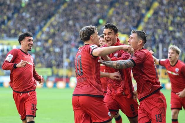 3. Liga; Alemannia Aachen - FC Ingolstadt 04; Dennis Kaygin (10, FCI) Tor Jubel Treffer 0:1 Siegtreffer, Fredrik Carlsen (8, FCI) Jonas Scholz (15, FCI) Davide Sekulovic (33, FCI) Max Plath (14 FCI) 3. Liga - FC Ingolstadt 04 Saison 2025 2026 Alemannia Aachen