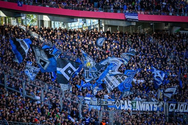 Fußball I Herren I Saison 2025-2026 I Bundesliga I 7. Spieltag I RB Leipzig - Hamburger SV I 18.10.2025 Fans von Hamburger SV Leipzig Red Bull Arena Sachsen Deutschland Copyright: xLobecax xHenningxRohlfsx