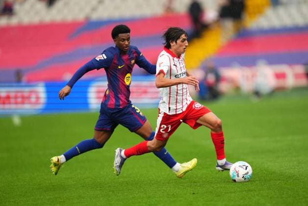 during the La Liga EA Sports match between FC Barcelona, Barca and Girona FC played at Lluis Companys Stadium on October 18 2025 in Barcelona, Spain. (Photo by Bagu Blanco PRESSIN) Copyright: xBaguxBlancox xPRESSINx