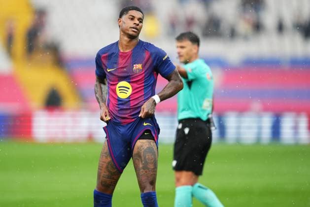 during the La Liga EA Sports match between FC Barcelona, Barca and Girona FC played at Lluis Companys Stadium on October 18 2025 in Barcelona, Spain. (Photo by Bagu Blanco PRESSIN) Copyright: xBaguxBlancox xPRESSINx