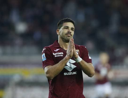 Giovanni Simeone of Torino FC celebrating after a goal during the Italian serie A, 2025-2026 season, football match between Torino FC and SSC Napoli on 18 October 2025 at Stadio Olimpico Grande Torino, Turin, Italy. Photo Nderim Kaceli  Copyright: xNderimxKaceli IPAxSportx xipa-agency.netx xx IPA_66749080 IPA_Agency_IPA66749080