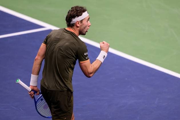 251018 Casper Ruud of Norway competes in a men s singles tennis semi final during day 8 of the ATP, Tennis Herren 250 Nordic Open on October 18, 2025 in Stockholm. Photo: Jesper Zerman BILDBYRAN kod JZ JZ0630 tennis nordic open nordic open 2025 bbeng jubel Copyright: JESPERxZERMAN BB251018JZ041