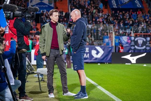 Deutschland: Fussball 2. Bundesliga 2025 26, 9. Spieltag - VfL Bochum vs Hertha BSC Berlin - Vonovia Ruhrstadion (Bochum): Uwe Rösler (Trainer, VfL Bochum) Bochum Nordrhein-Westfalen Deutschland
