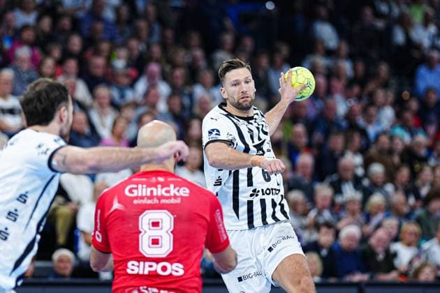Harald Reinkind (THW Kiel, 06) GER, THW Kiel vs. MT Melsungen, Handball, 1. Bundesliga, Spieltag 09, Saison 2025 2026, 18.10.2025 GER, THW Kiel vs. MT Melsungen, Handball, 1. Bundesliga, Spieltag 09, Saison 2025 2026, 18.10.2025 Kiel Copyright: xEibner-Pressefoto MarcelxvonxFehrnx EP_MFN