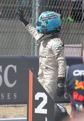 FORMULA 1 MSC CRUISES UNITED STATES GRAND PRIX 2025 18.10.2025, Circuit of The Americas, Austin, FORMULA 1 MSC CRUISES UNITED STATES GRAND PRIX 2025 , im Bild 2.Platz im Sprintrennen für George Russell (GBR), Mercedes-AMG Petronas Formula One Team