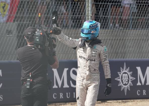 FORMULA 1 MSC CRUISES UNITED STATES GRAND PRIX 2025 18.10.2025, Circuit of The Americas, Austin, FORMULA 1 MSC CRUISES UNITED STATES GRAND PRIX 2025 , im Bild 2.Platz im Sprintrennen für George Russell (GBR), Mercedes-AMG Petronas Formula One Team