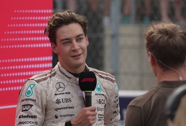 FORMULA 1 MSC CRUISES UNITED STATES GRAND PRIX 2025 18.10.2025, Circuit of The Americas, Austin, FORMULA 1 MSC CRUISES UNITED STATES GRAND PRIX 2025 , im Bild 2.Platz für George Russell (GBR), Mercedes-AMG Petronas Formula One Team