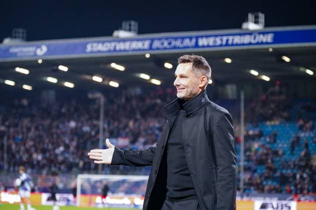 Deutschland: Fussball 2. Bundesliga 2025 26, 9. Spieltag - VfL Bochum vs Hertha BSC Berlin - Vonovia Ruhrstadion (Bochum): Stefan Leitl (Trainer, Hertha BSC) Bochum Nordrhein-Westfalen Deutschland