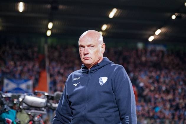 Deutschland: Fussball 2. Bundesliga 2025 26, 9. Spieltag - VfL Bochum vs Hertha BSC Berlin - Vonovia Ruhrstadion (Bochum): Uwe Rösler (Trainer, VfL Bochum) Bochum Nordrhein-Westfalen Deutschland