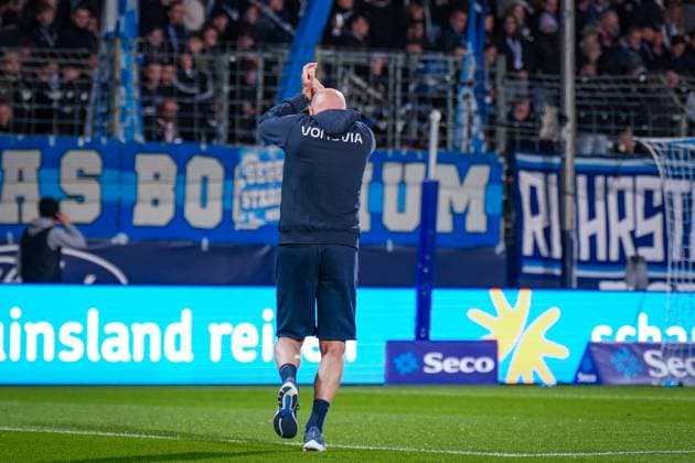 Deutschland: Fussball 2. Bundesliga 2025 26, 9. Spieltag - VfL Bochum vs Hertha BSC Berlin - Vonovia Ruhrstadion (Bochum): Uwe Rösler (Trainer, VfL Bochum) Bochum Nordrhein-Westfalen Deutschland