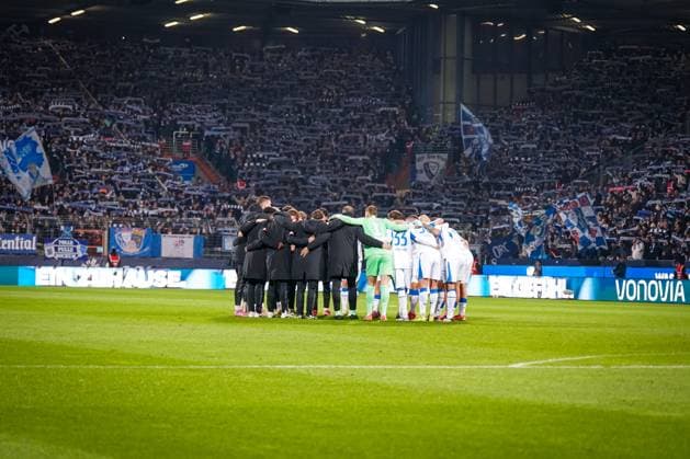 Deutschland: Fussball 2. Bundesliga 2025 26, 9. Spieltag - VfL Bochum vs Hertha BSC Berlin - Vonovia Ruhrstadion (Bochum): Berliner Team
