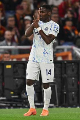 Dc Roma 18 10 2025 - campionato di calcio serie A Roma-Inter foto Domenico Cippitelli Image nella foto: esultanza gol Ange Yaon Bonny 