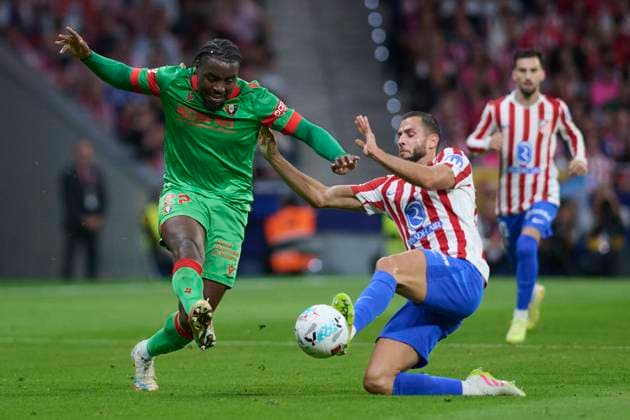 Spanish La Liga EA Sports soccer match Atletico Madrid vs Osasuna at Riyadh Air Metropolitano stadium in Madrid, Spain. 18 October 2025 900 Cordon Press  900 CordonxPress LOF - Atletico Madrid vs Osasuna