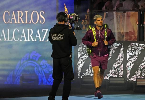 Riyadh, Saudi Arabia: Tennis SIX KINGS SLAM 2025 Carlos Alcaraz (ESP), Riyadh, Saudi Arabia, October 18, 2025. Photo RIYADH, SIX KINGS SLAM 2025  - ZUMAp169 20251018_zea_p169_1634 Copyright: xFelicexCalabrox