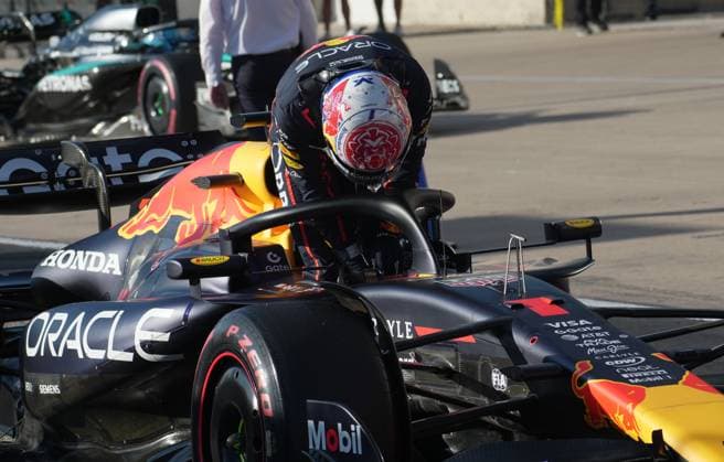 FORMULA 1 MSC CRUISES UNITED STATES GRAND PRIX 2025 18.10.2025, Circuit of The Americas, Austin, FORMULA 1 MSC CRUISES UNITED STATES GRAND PRIX 2025 , im Bild Poleposition für Max Verstappen (NLD), Oracle Red Bull Racing