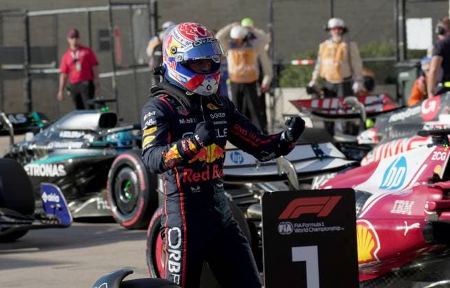 FORMULA 1 MSC CRUISES UNITED STATES GRAND PRIX 2025 18.10.2025, Circuit of The Americas, Austin, FORMULA 1 MSC CRUISES UNITED STATES GRAND PRIX 2025 , im Bild Poleposition für Max Verstappen (NLD), Oracle Red Bull Racing