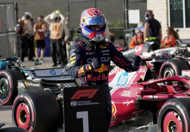 FORMULA 1 MSC CRUISES UNITED STATES GRAND PRIX 2025 18.10.2025, Circuit of The Americas, Austin, FORMULA 1 MSC CRUISES UNITED STATES GRAND PRIX 2025 , im Bild Poleposition für Max Verstappen (NLD), Oracle Red Bull Racing