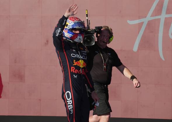 FORMULA 1 MSC CRUISES UNITED STATES GRAND PRIX 2025 18.10.2025, Circuit of The Americas, Austin, FORMULA 1 MSC CRUISES UNITED STATES GRAND PRIX 2025 , im Bild Poleposition für Max Verstappen (NLD), Oracle Red Bull Racing