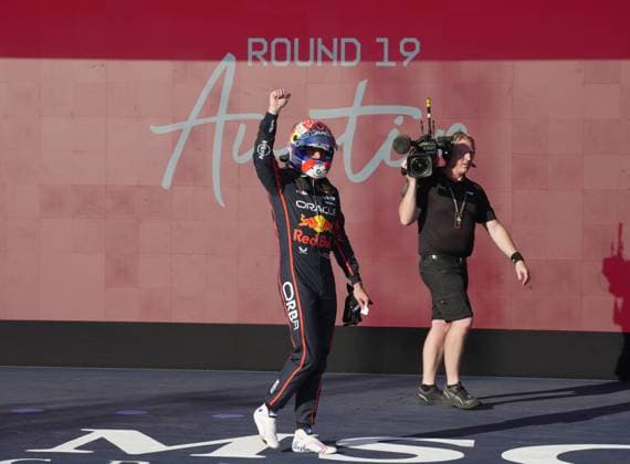 FORMULA 1 MSC CRUISES UNITED STATES GRAND PRIX 2025 18.10.2025, Circuit of The Americas, Austin, FORMULA 1 MSC CRUISES UNITED STATES GRAND PRIX 2025 , im Bild Poleposition für Max Verstappen (NLD), Oracle Red Bull Racing