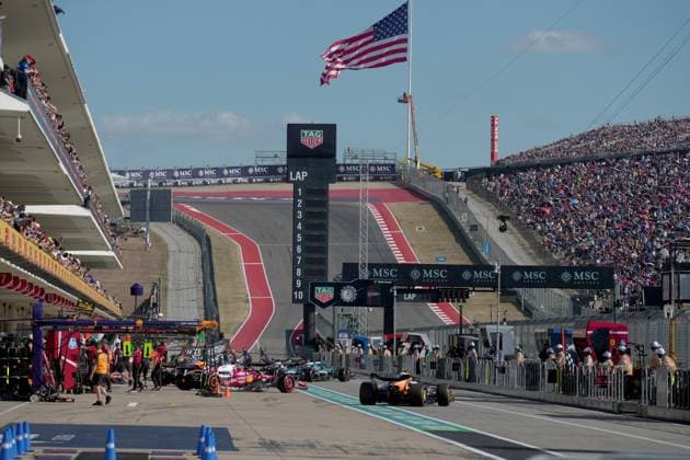 FORMULA 1 MSC CRUISES UNITED STATES GRAND PRIX 2025 18.10.2025, Circuit of The Americas, Austin, FORMULA 1 MSC CRUISES UNITED STATES GRAND PRIX 2025 , im Bild Alle Fahrer stellen sich zum Start des Qualifikation auf.