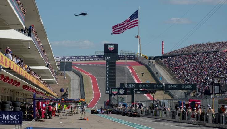 FORMULA 1 MSC CRUISES UNITED STATES GRAND PRIX 2025 18.10.2025, Circuit of The Americas, Austin, FORMULA 1 MSC CRUISES UNITED STATES GRAND PRIX 2025 , im Bild Alle Fahrer stellen sich zum Start des Qualifikation auf.