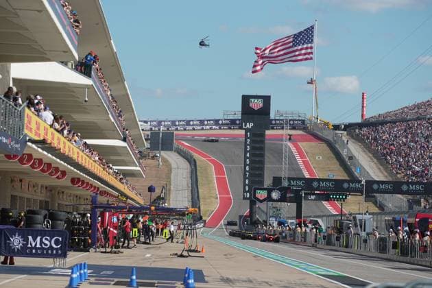 FORMULA 1 MSC CRUISES UNITED STATES GRAND PRIX 2025 18.10.2025, Circuit of The Americas, Austin, FORMULA 1 MSC CRUISES UNITED STATES GRAND PRIX 2025 , im Bild Alle Fahrer stellen sich zum Start des Qualifikation auf.