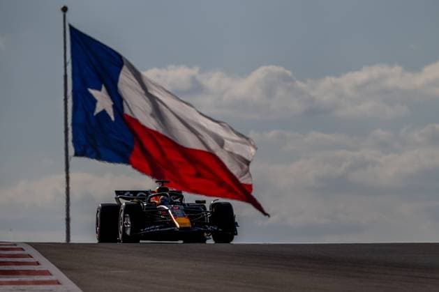 AUSTIN, TEXAS, UNITED STATES: Max Verstappen, racing for the Red Bull Racing team during the 2025 Formula 1 United States Grand Prix at the Circuit of the Americas in Austin, Texas, United States