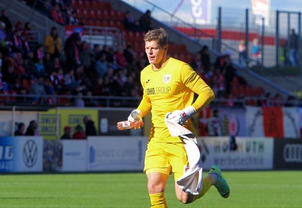 Torhüter Jakub Jakubov (Greifswald) Fußball Regionalliga Nordost 2025 26 FSV Zwickau - Greifswalder FC 1:0 am 18.10.2025 FSV Zwickau - Greifswalder FC