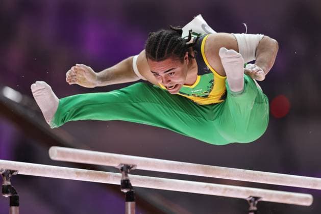 Clayton Bell, JAM, during qualification at 2025 Worlds in Jakarta; 19 10 2025; *** Clayton Bell, JAM, during qualification at 2025 Worlds in Jakarta 19 10 2025 