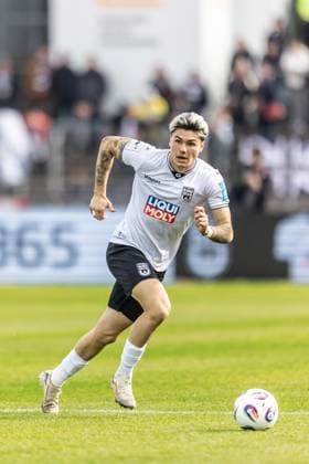 Fussball, Saison 2025 2026, 3. Liga, Donaustadion Ulm, 11. Spieltag, SSV Ulm 1846 Fußball - FC Energie Cottbus, 19.10.2025 19.10.2025, Fussball, Saison 2025 2026, 3. Liga, Donaustadion Ulm, 11. Spieltag, SSV Ulm 1846 Fußball - FC Energie Cottbus, Freisteller Einzelbild 32 Niklas Kölle (SSV Ulm 1846 Fußball) Foto: Lucca Fundel Ulm Donaustadion Baden-Württemberg Deutschland