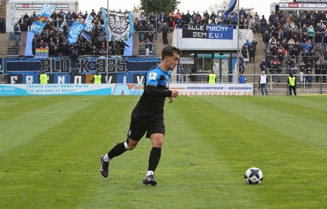 19.10.2025 xmgoodx Frankfurt am Main, PSD Bank Arena Regionalliga Südwest Saison 2025 2026 FSV Frankfurt - Kickers Offenbach (OFC) Ismail Harnaf (11, FSV Frankfurt)