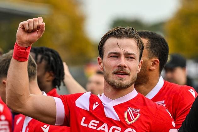 GER, 3. Liga, SSV Ulm 1846 vs FC Energie Cottbus 19.10.2025, Donaustadion, Ulm, GER, 3. Liga, SSV Ulm 1846 vs FC Energie Cottbus, im Bild Jubel nach Spielende, Henry Rorig (Cottbus, 3)