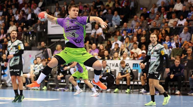BAU 19.10.2025 Stuttgart Handball TVB Stuttgart vs. Füchse Berlin, Gianfranco Probetic (Stuttgart)